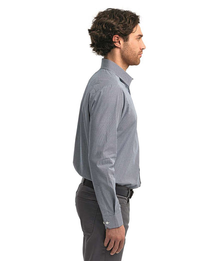 Artisan Collection by Reprime Men's Microcheck Gingham Cotton Shirt RP220 #colormdl_Navy/ White
