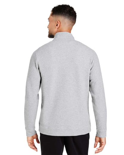 North End Men's Spirit Textured Quarter-Zip Pullover NE725 #colormdl_Platinum Heather