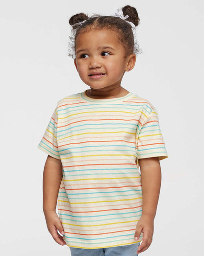 Rabbit Skins Toddler Fine Jersey Tee 3321 #colormdl_Sunkissed Stripe