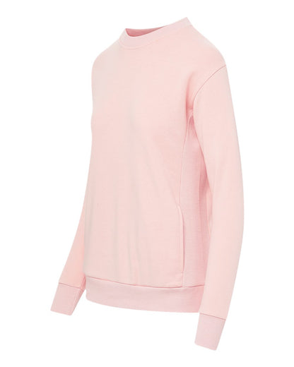 MV Sport Women's Raelynn Cloud Fleece Crewneck Sweatshirt W23140 #color_Cameo Pink