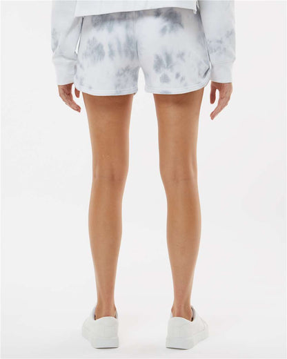 J. America Women's Fleece Shorts 8856 #colormdl_Grey Tie Dye