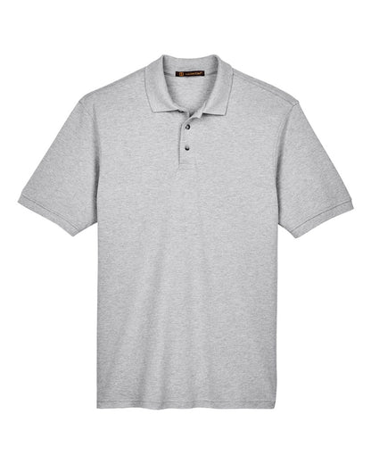 Harriton Men's Tall Cotton Pique Polo M200T #color_Grey Heather