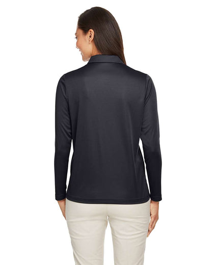 Team 365 Women's Zone Performance Long Sleeve Polo TT51LW #colormdl_Black
