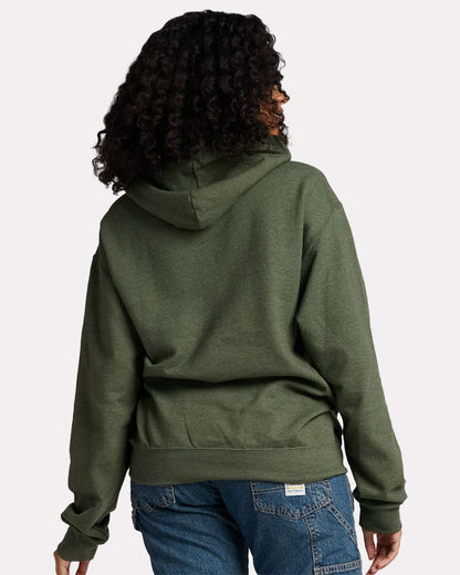 JERZEES Unisex Ultimate CVC Hooded Sweatshirt IC49MR #colormdl_Military Green Heather