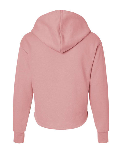 Next Level Women's Laguna Sueded Raw Edge Crop Hoodie 9384 #color_Desert Pink