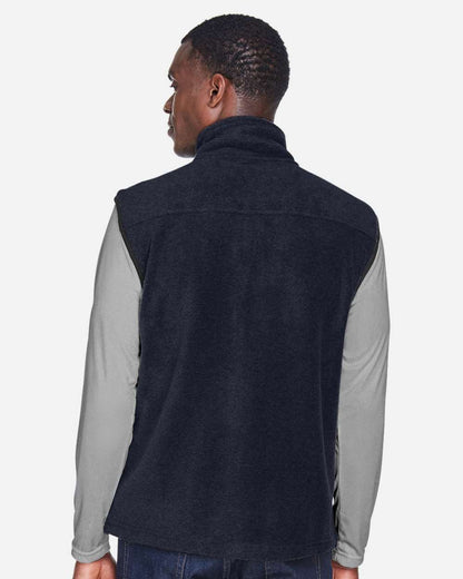 Harriton Unisex Fleece Full-Zip Vest M985 #colormdl_Navy