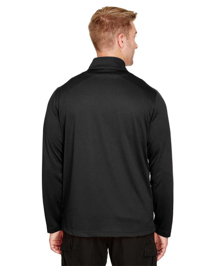 Harriton Men's Advantage Snag Protection Plus Quarter-Zip Pullover M748 #colormdl_Black