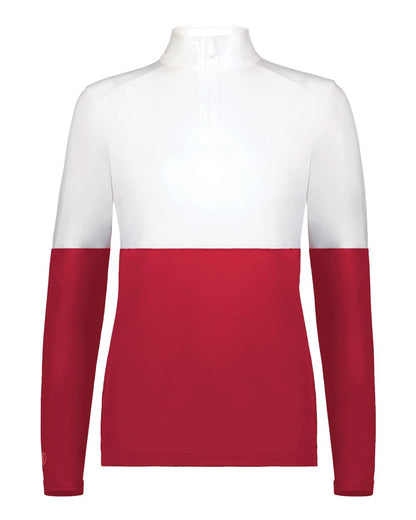 Holloway Women's Momentum Team Quarter-Zip Pullover 223700 #color_Scarlet/ White