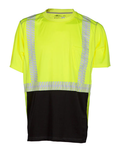 Kishigo Unisex Premium Brilliant Series® High Performance Class 2 T-Shirt 9160-9161 #color_Lime