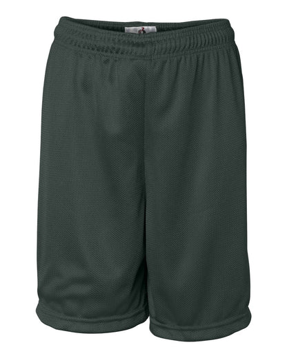 Badger Youth Mini Mesh 6'' Inseam Shorts 2237 #color_Forest