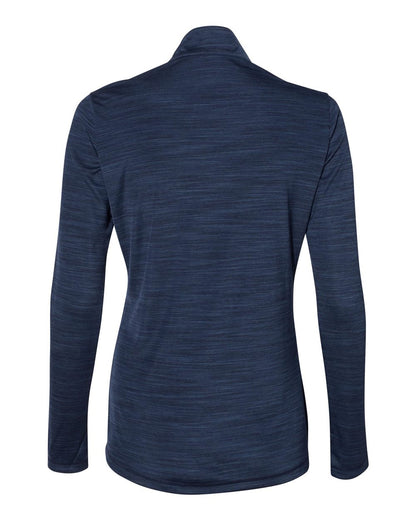 Adidas Women's Lightweight Mélange Quarter-Zip Pullover A476 #color_Collegiate Navy Melange