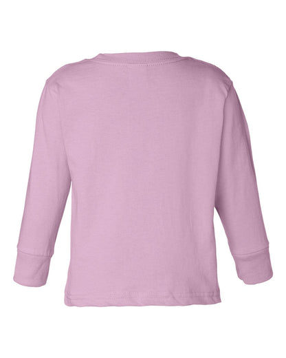 Rabbit Skins Toddler Cotton Jersey Long Sleeve Tee 3311 #color_Pink