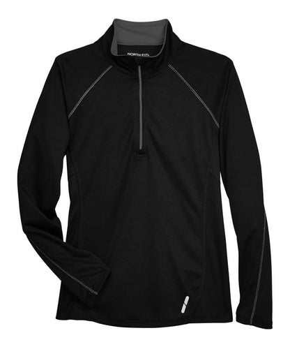 North End Women's Radar Performance Quarter-Zip Pullover 78187 #color_Black