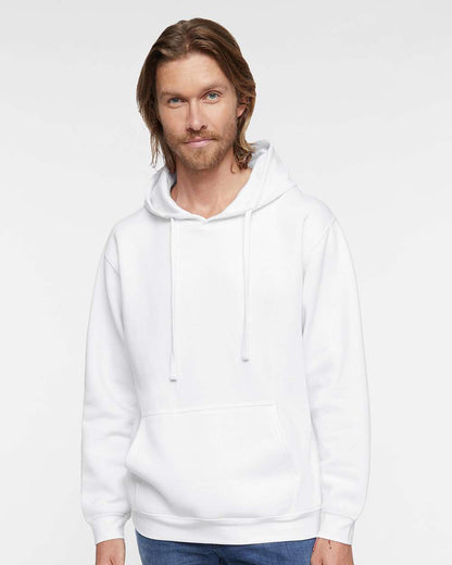 LAT Unisex Elevated Fleece Hoodie Sweatshirt 6926 #colormdl_White