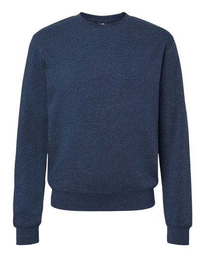 J. America Unisex Triblend Fleece Crewneck Sweatshirt 8870 #color_True Navy Triblend
