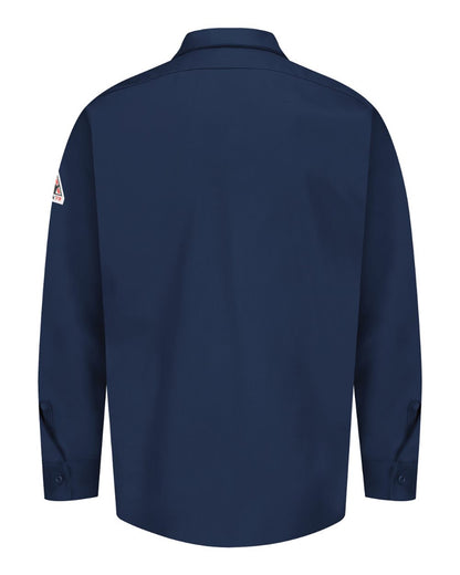 Bulwark Men's Tall Flame Resistant Excel Work Shirt SEW2T #color_Navy