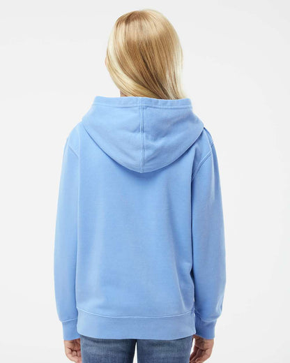 Independent Trading Co. Youth Midweight Pigment-Dyed Hooded Sweatshirt PRM1500Y #colormdl_Pigment Light Blue