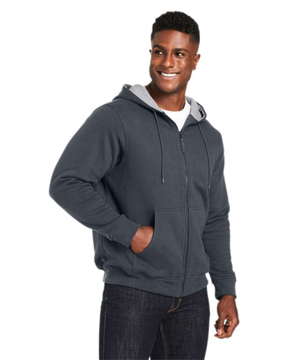 Harriton Unisex ClimaBloc™ Lined Heavyweight Hooded Sweatshirt M711 #colormdl_Dark Charcoal