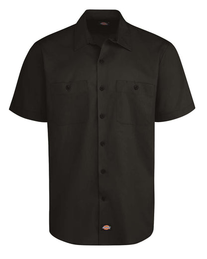 Dickies Men's Tall Industrial Worktech Ventilated Short Sleeve Work Shirt LS51T #color_Black