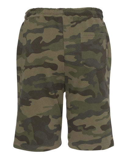 Independent Trading Co. Men's Midweight Fleece Shorts IND20SRT #color_Forest Camo