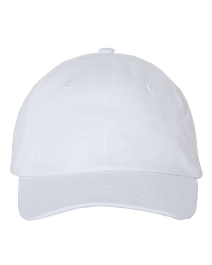 Valucap Youth Small Fit Bio-Washed Dad Hat VC300Y #color_White