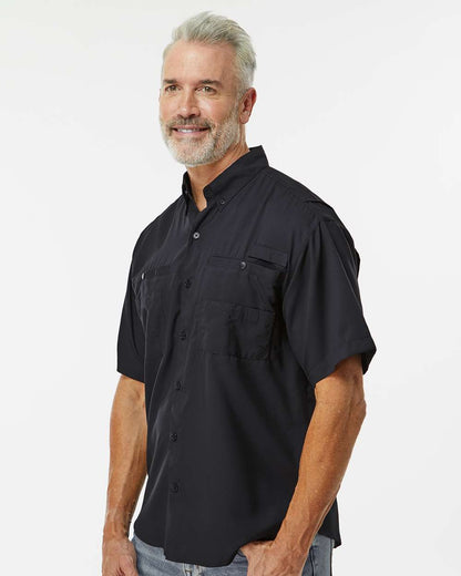 Paragon Men's Hatteras Performance Short Sleeve Fishing Shirt 700 #colormdl_Black