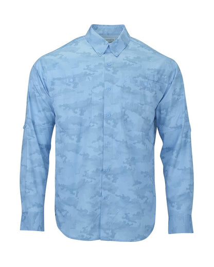 Paragon Men's Buxton Sublimated Fishing Shirt 709 #color_Blue Mist