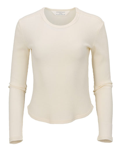 Boxercraft Women's Waffle Knit Baby Long Sleeve T-Shirt BW3103 #color_Natural