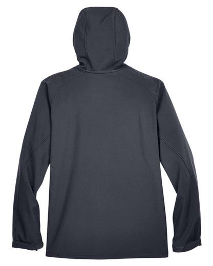 North End Men's Prospect Two-Layer Fleece Bonded Soft Shell Hooded Jacket 88166 #color_Fossil Grey