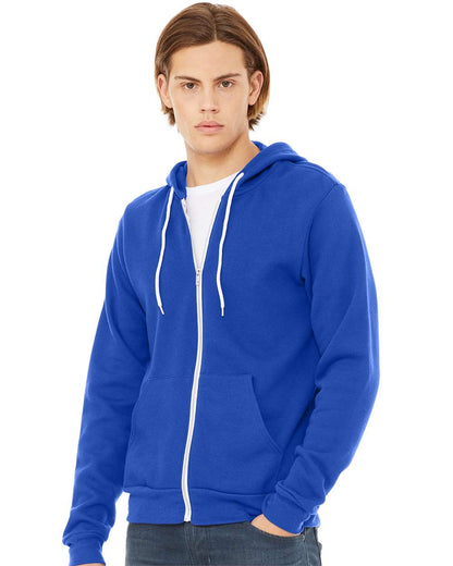 BELLA + CANVAS Sponge Fleece Full-Zip Hoodie 3739 #colormdl_True Royal