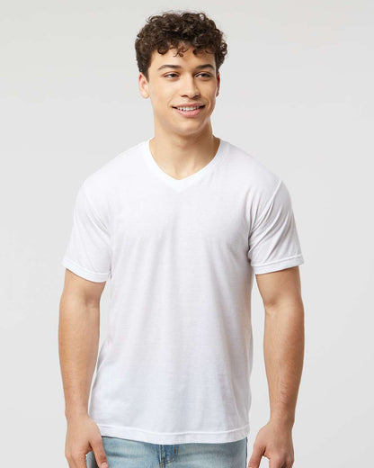 Tultex Poly-Rich V-Neck T-Shirt 207 #colormdl_White