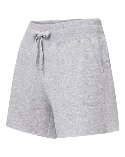 MV Sport Women's Jolene Fundamental Fleece Shorts W23151 #color_Heather Grey