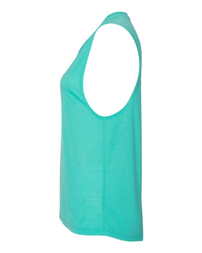 BELLA + CANVAS Women's Flowy Scoop Muscle Tank 8803 #color_Teal