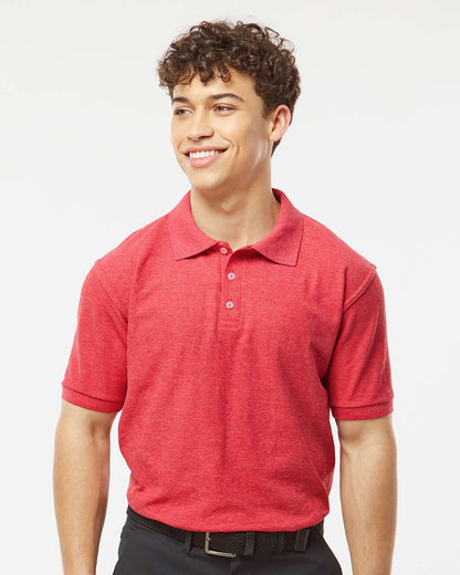 Tultex 50/50 Sport Pique Polo 400 #colormdl_Heather Red