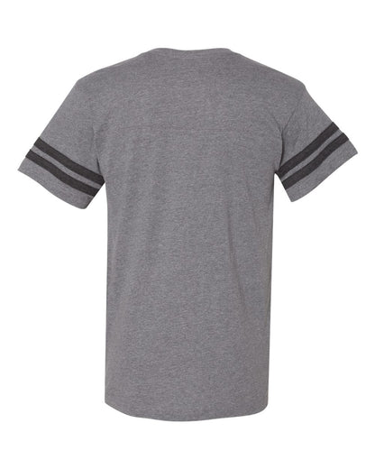LAT Men's Football Fine Jersey Tee 6937 #color_Granite Heather/ Vintage Smoke