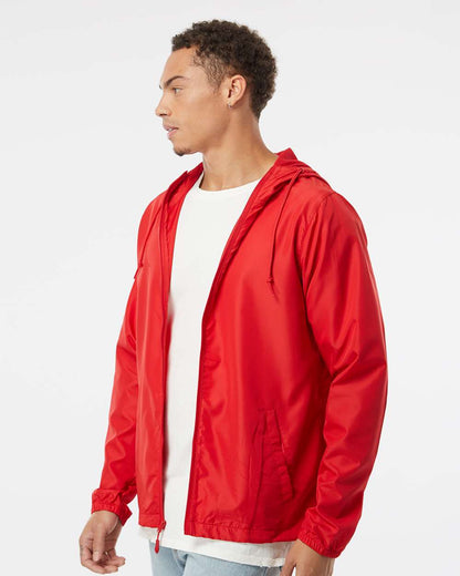 Independent Trading Co. Lightweight Windbreaker Full-Zip Jacket EXP54LWZ #colormdl_Red