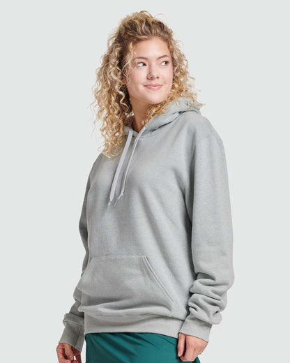 JERZEES Unisex Eco™ Premium Blend Ring-Spun Hooded Sweatshirt 700MR #colormdl_Frost Grey Heather