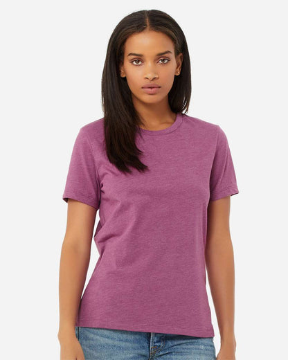 BELLA + CANVAS Women’s Relaxed Fit Heather CVC Tee 6400CVC #colormdl_Heather Magenta