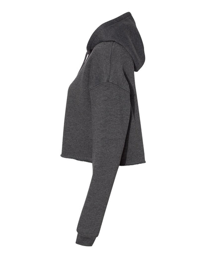 BELLA + CANVAS Women's Crop Fleece Hoodie 7502 #color_Dark Grey Heather