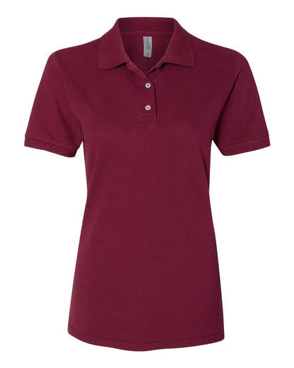 JERZEES Women's 100% Ring-Spun Cotton Piqué Polo 443W #color_Maroon
