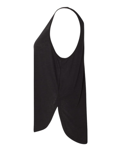 BELLA + CANVAS Women's Flowy Tank with Side Slit 8802 #color_Black