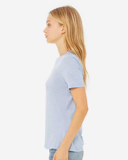 BELLA + CANVAS Women’s Relaxed Fit Heather CVC Tee 6400CVC #colormdl_Heather Prism Blue