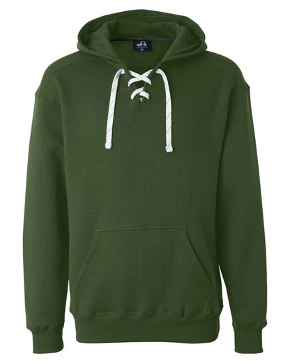 J. America Men's Sport Lace Hooded Sweatshirt 8830 #color_Forest