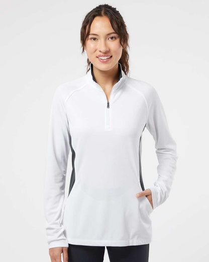 Adidas Women's Lightweight Quarter-Zip Pullover A281 #colormdl_White/ Carbon