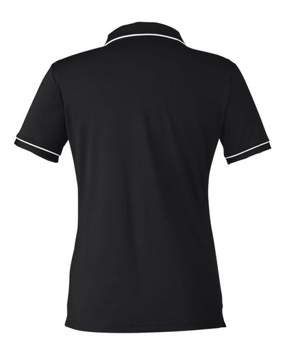 Under Armour Women's Tipped Teams Performance Polo 1376905 #color_Black/ White