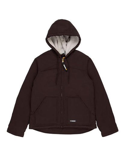 Berne Apparel Women's Softstone Hooded Coat WHJ43 #color_Dark Brown