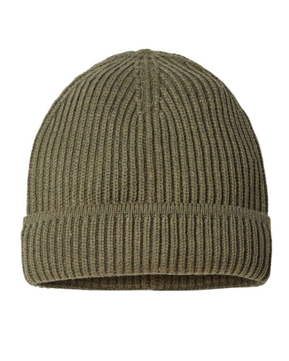 Atlantis Headwear Sustainable Finish Edge Cuffed Beanie MAPLE #color_Olive