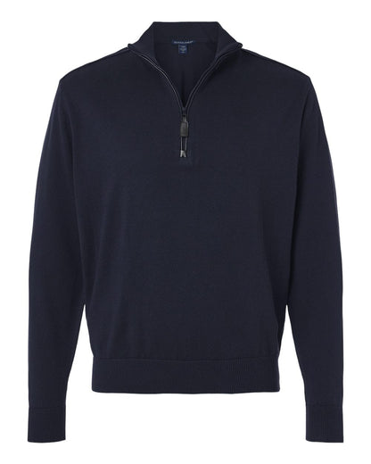 Devon & Jones Men's New Classics Quarter-Zip Sweater DG446 #color_Navy