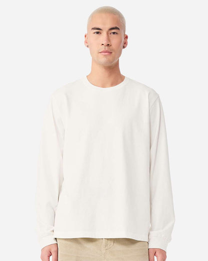 BELLA + CANVAS Unisex Heavyweight Garment-Dyed Long Sleeve Tee 4851GD #colormdl_Vintage White