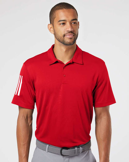 Adidas Floating 3-Stripes Polo A480 #colormdl_Team Power Red/ White